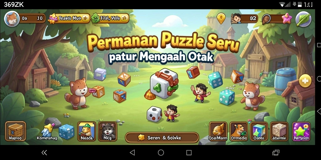 Screenshot dari gameplay 369ZK menunjukkan tantangan puzzle yang mengasyikkan.