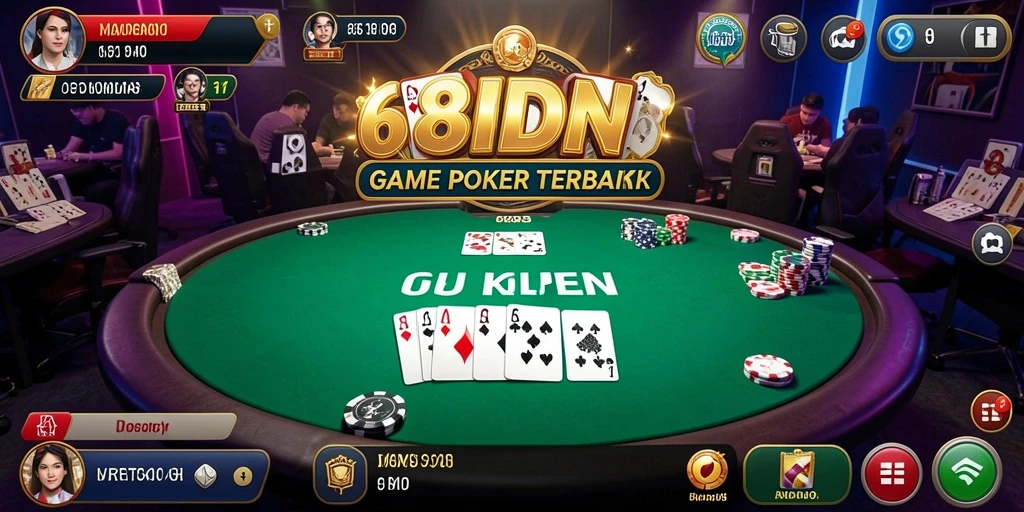 Screenshot gameplay 68IDN yang menampilkan aksi poker seru.