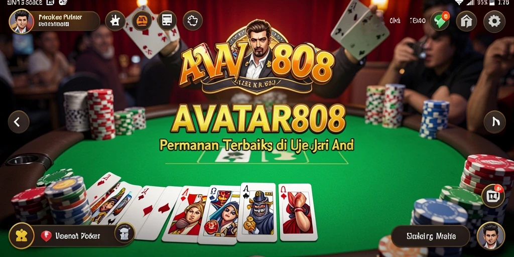 Tampilan game poker seru di AVATAR808 dengan pemain aktif.
