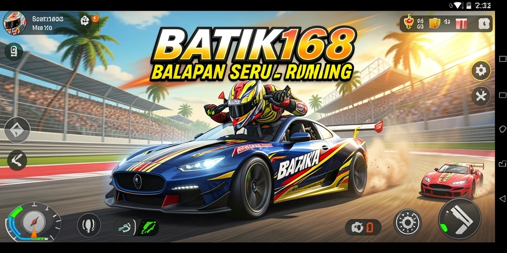 Tampilan menarik dari gameplay balapan di BATIK168 dengan berbagai kendaraan.