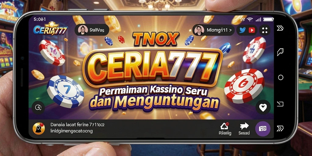 Screenshot utama CERIA777 menampilkan keseruan gameplay Kasino yang mengasyikkan.