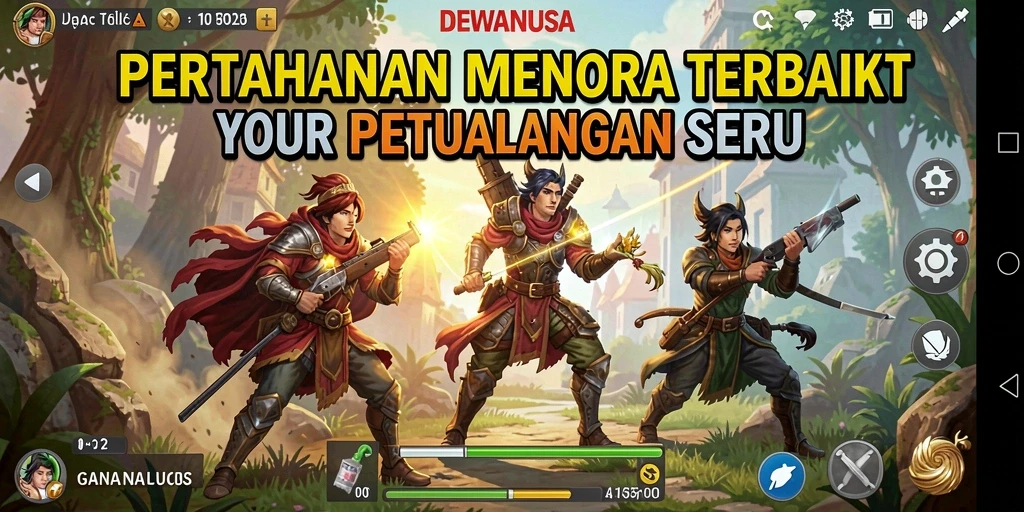 Tangkapan layar DEWANUSA menampilkan serangan menara yang epik dalam pertempuran.</p>