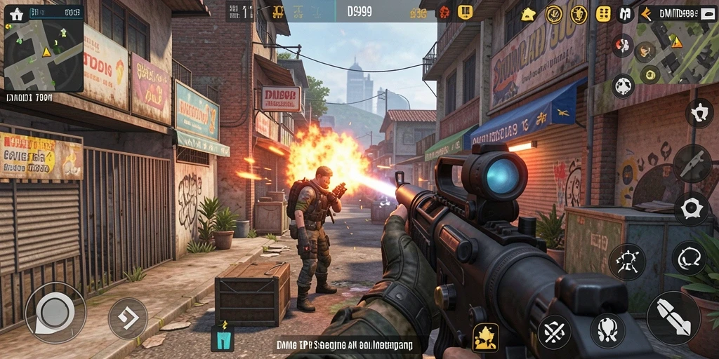 Tampilan gameplay DMD999 yang menegangkan dan seru.