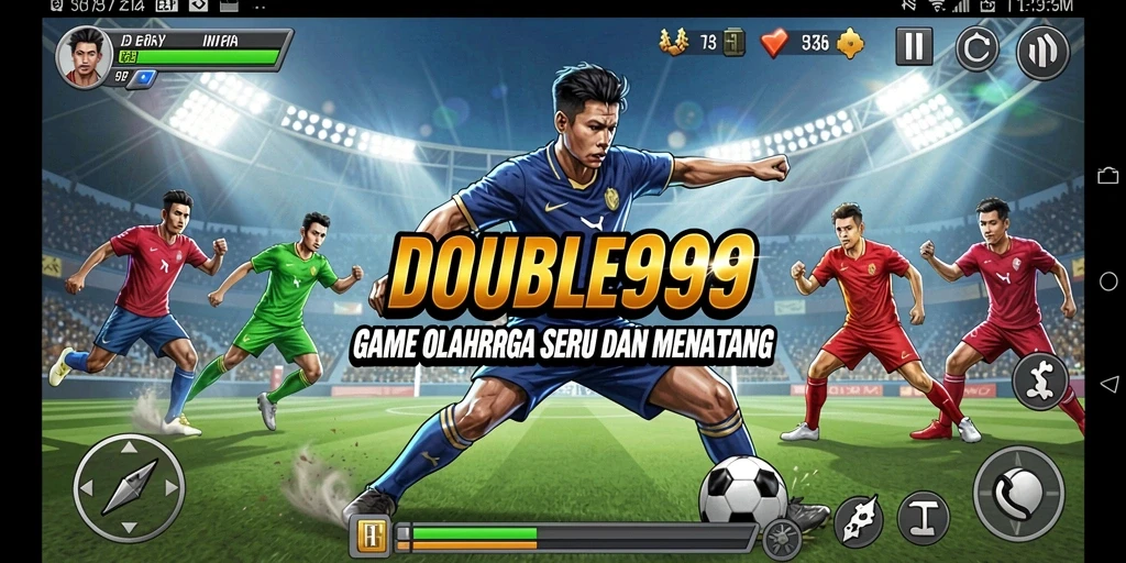 Tampilan gameplay DOUBLE999 yang intens dan penuh aksi olahraga.