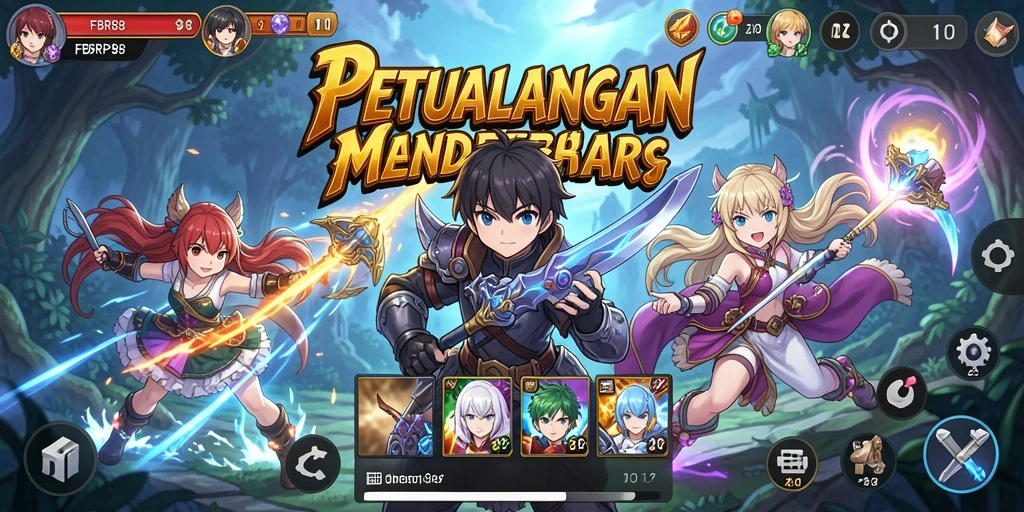 Screenshot FBRP88 yang menampilkan pertarungan karakter Anime yang seru.