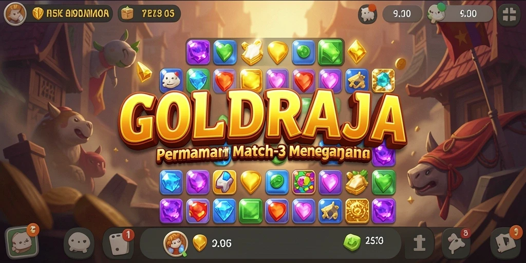 Gameplay seru dari GOLDRAJA yang penuh warna.
