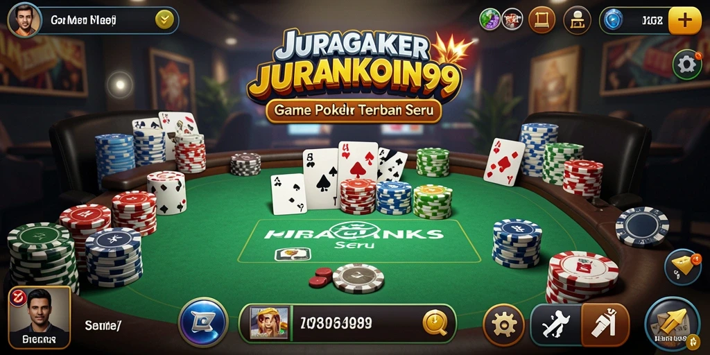 Gambaran gameplay Poker yang seru dan menantang di JURAGANKOIN99.