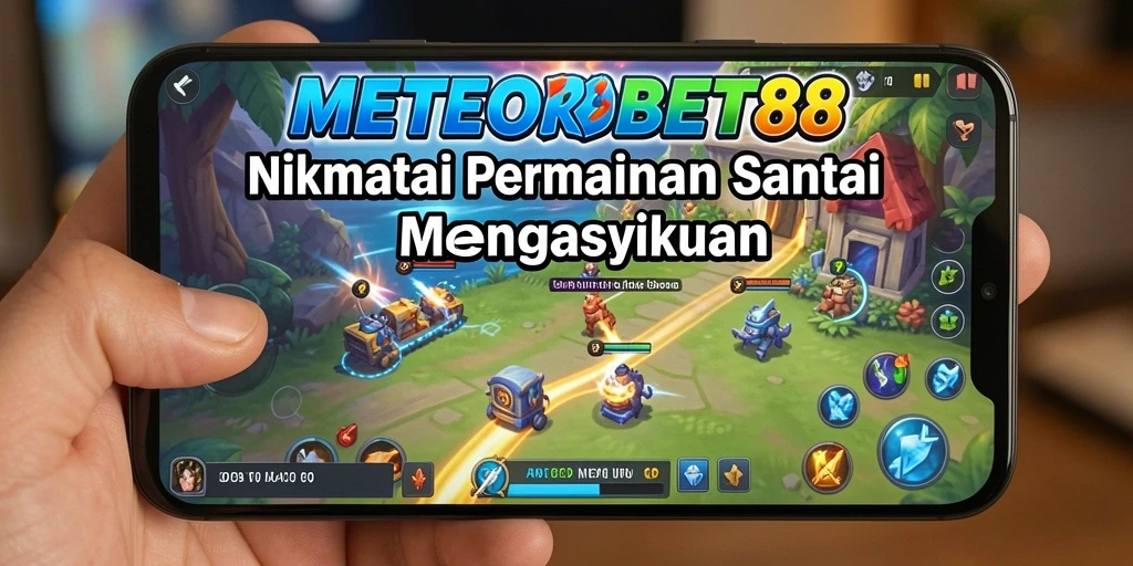 Tangkapan layar utama METEORBET88 menampilkan gameplay yang penuh warna dan menarik.