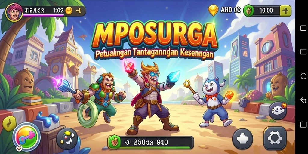 Tampilan seru gameplay MPOSURGA dengan tantangan yang mendebarkan.