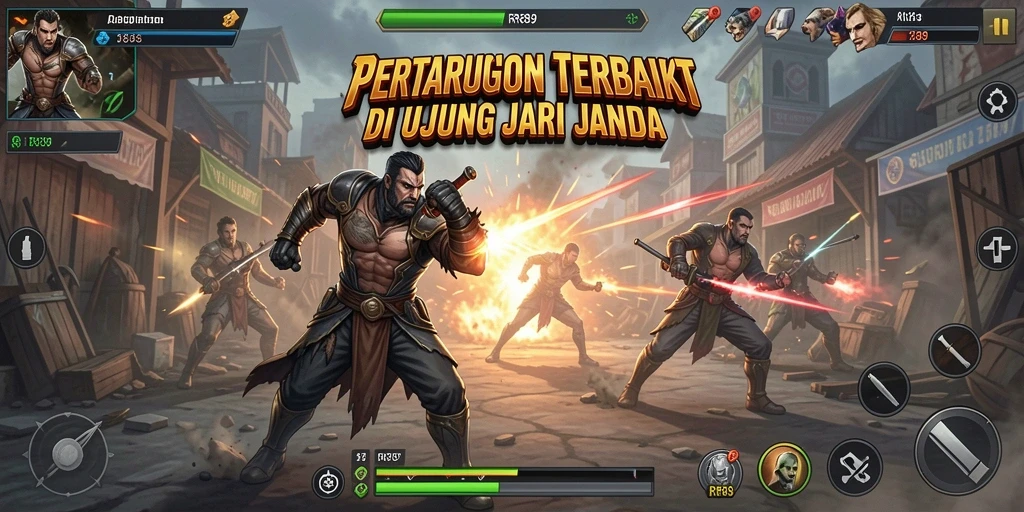 Screenshot gameplay RR89 menampilkan aksi pertarungan yang intens dan mendebarkan.