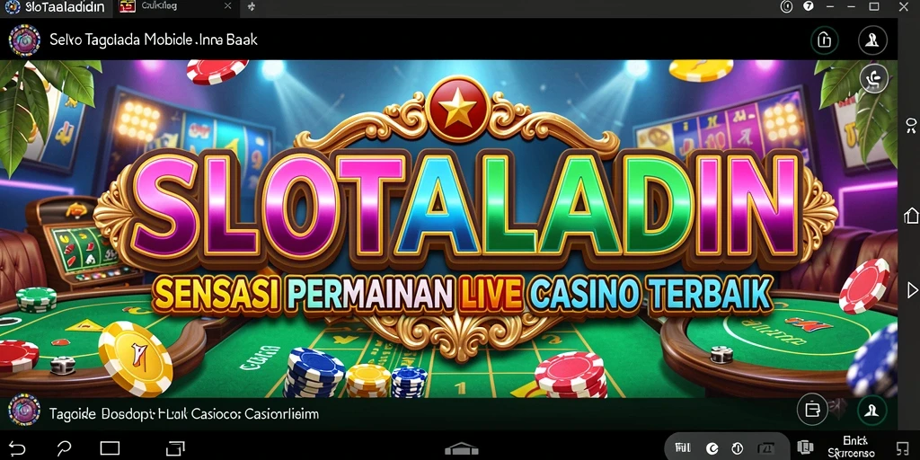 Screenshot utama SLOTALADIN menampilkan dealer dan pemain dalam sesi Live Casino.