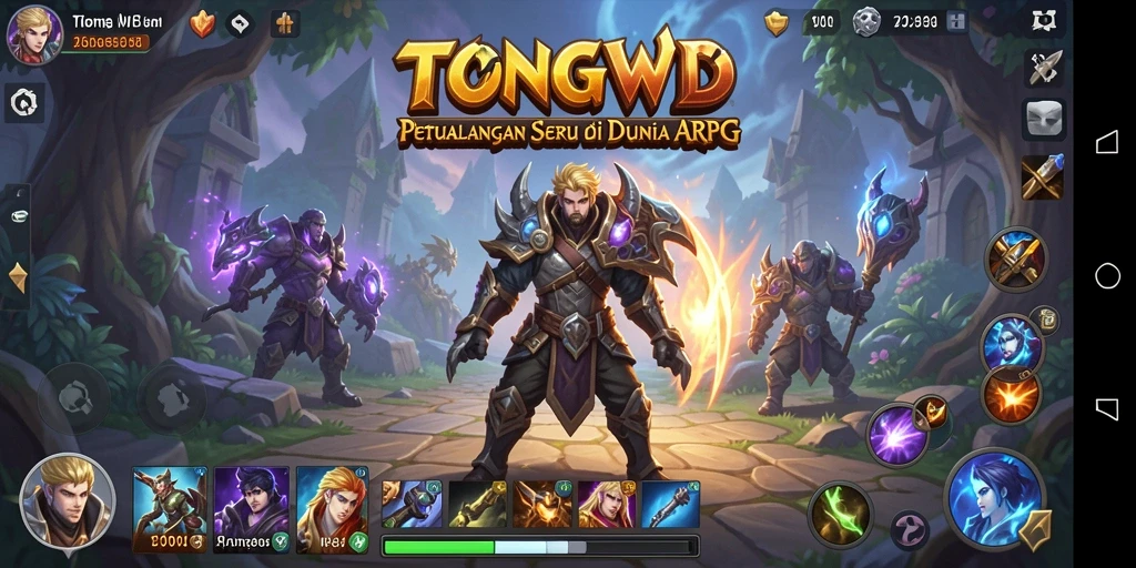 Screenshot menampilkan aksi seru gameplay TONGWD ARPG.