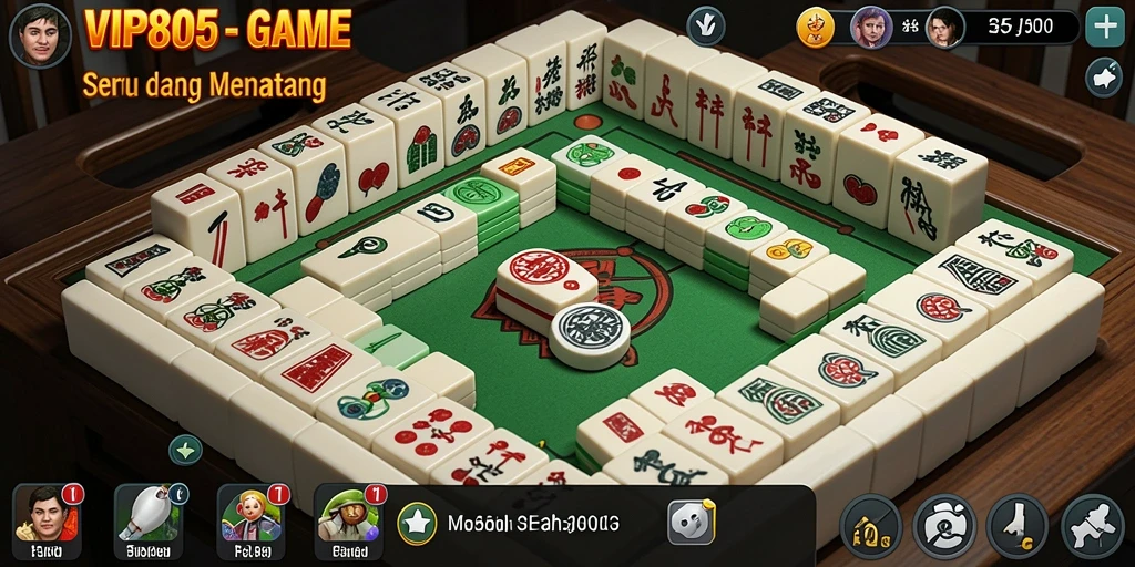 Tampilan gameplay Mahjong yang menarik dan menantang di VIP805.